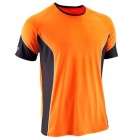Orange And Black Men's Polyester T-Shirt