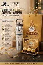Stanley bottle + ferrero rocher gift hamper